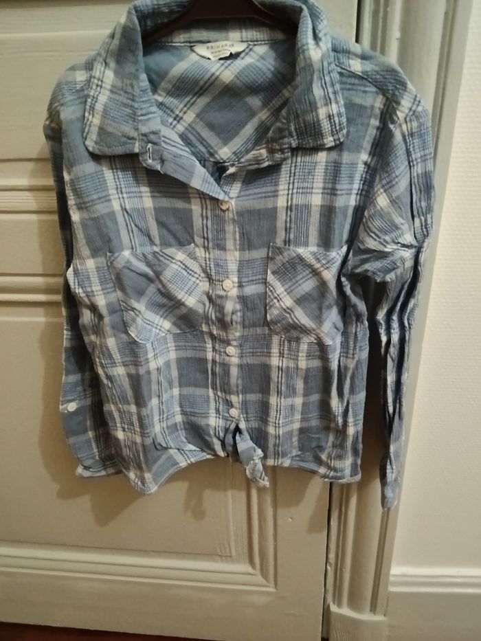 Chemise Primark bleu et blanc