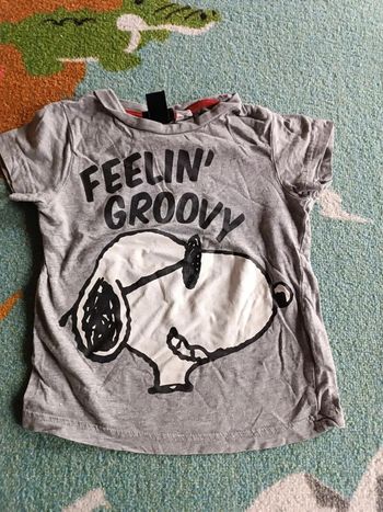 T-shirt manches courtes snoopy 2ans