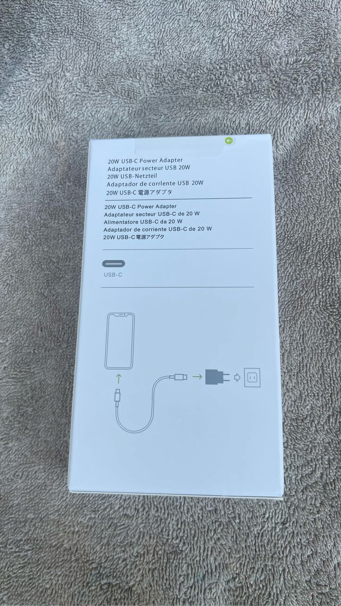 Set / Adaptateur iphone20w + Câble USB-C Lightning 1m - photo numéro 2