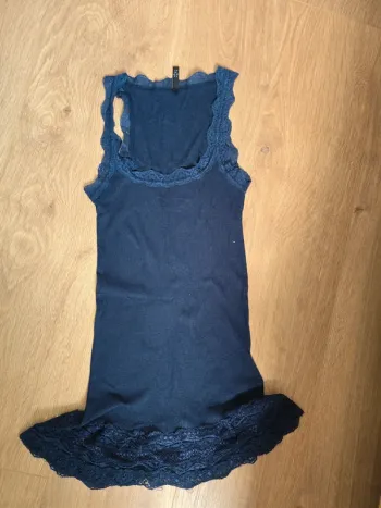 Debardeur dentelle taille s amisu bleu