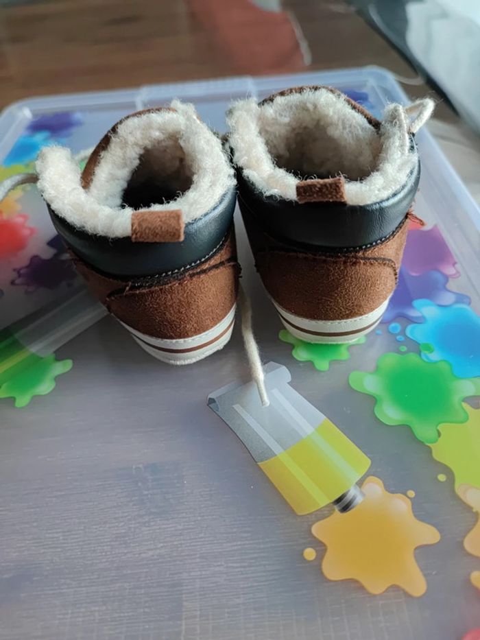 Bottines bébé marron daim - photo numéro 2