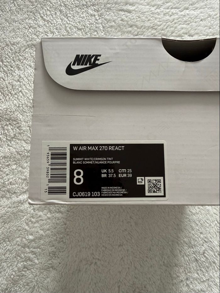 Nike Air Max 270 React - Rose Pêche Crème - photo numéro 6