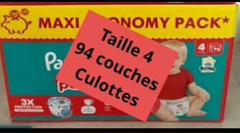 1 carton de couches Pampers taille 4 pants