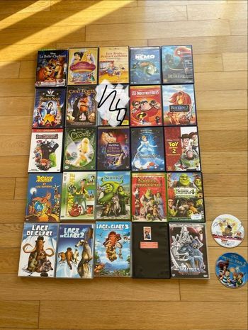 Lot de 26 DVDs Disney, Pixar, Dreamworks etc…