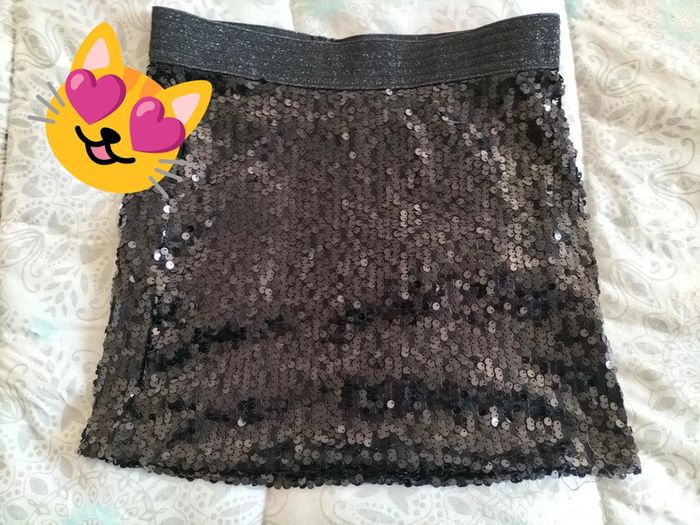 Jupe noir sequins caprice de fille 16 ans