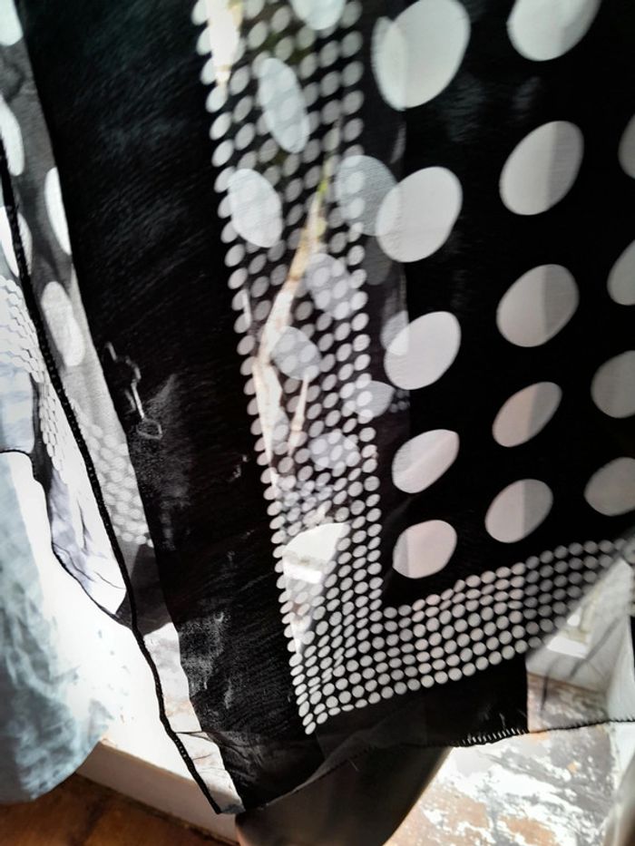 Débardeur asymétrique transparent à pois taille TU - photo numéro 6
