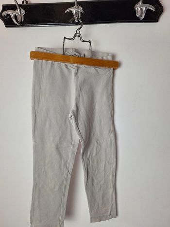 Leggings 3/4 gris clair fille 10 ans