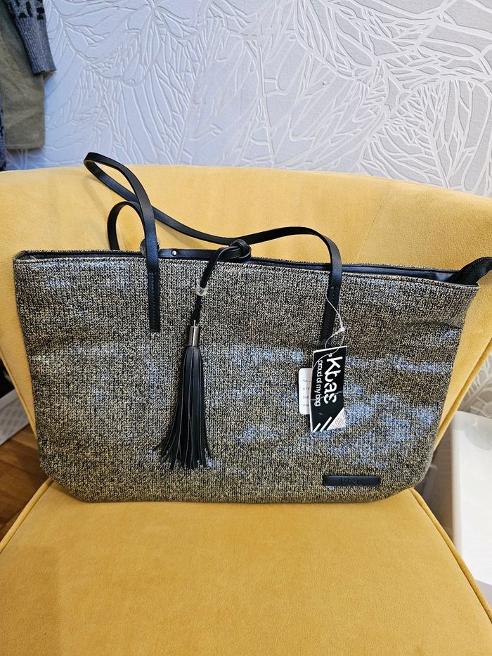 Grande pochette neuf kbas noir/dore