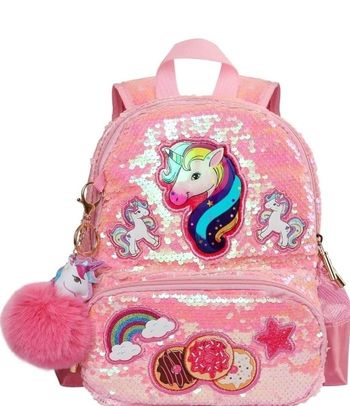 Sac à Dos Fille Licorne Petites Paillettes Cartable Enfant Maternelle Mignon
