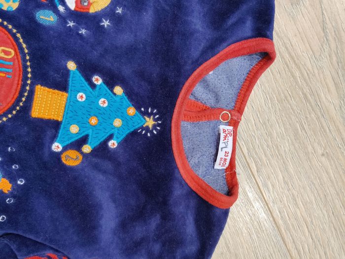 Pyjama velours de noël DPAM Taille 23 mois - photo numéro 3