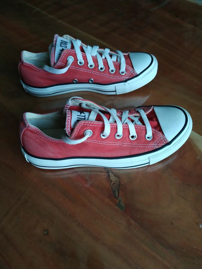 Baskets converse rouge t. 37 - photo numéro 4