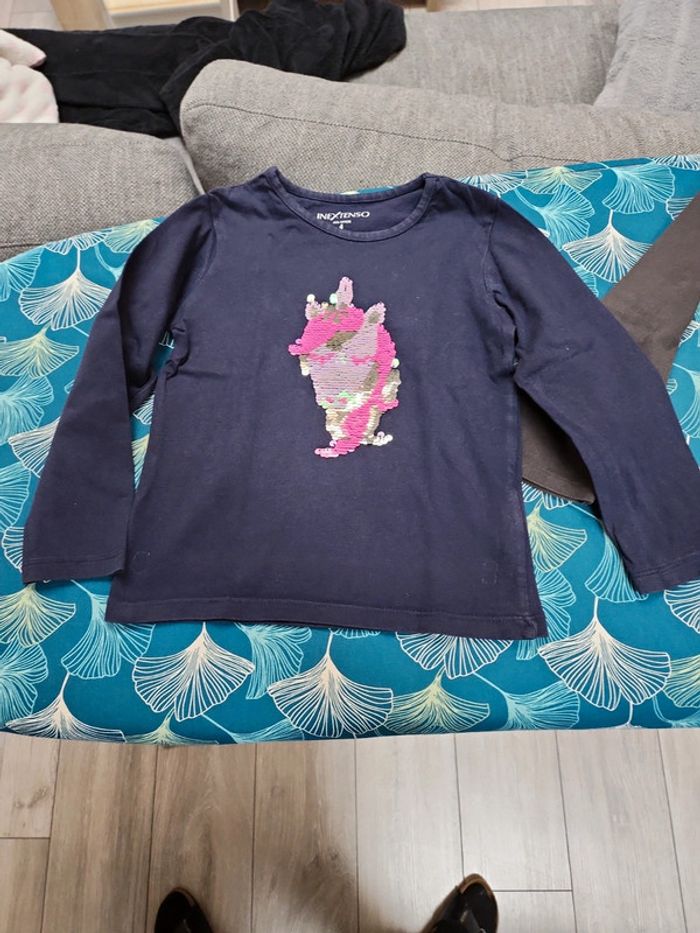 T-shirt fille 4 ans licorne - photo numéro 2