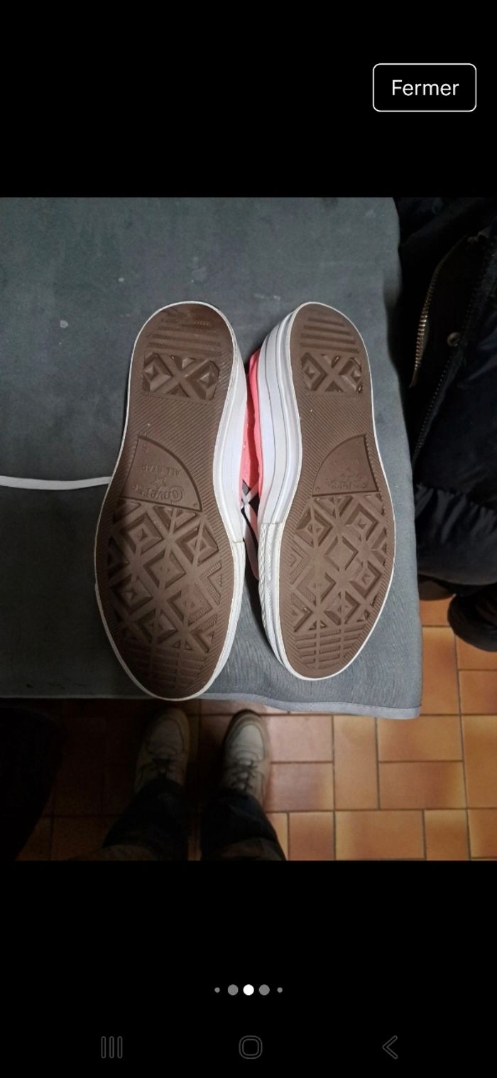 Converse rose taille 37,5 - photo numéro 4