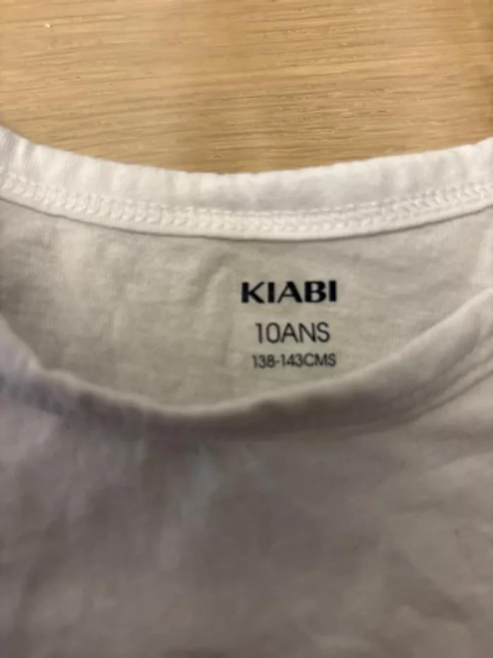 T-shirt blanc 10 ans kiabi - photo numéro 5