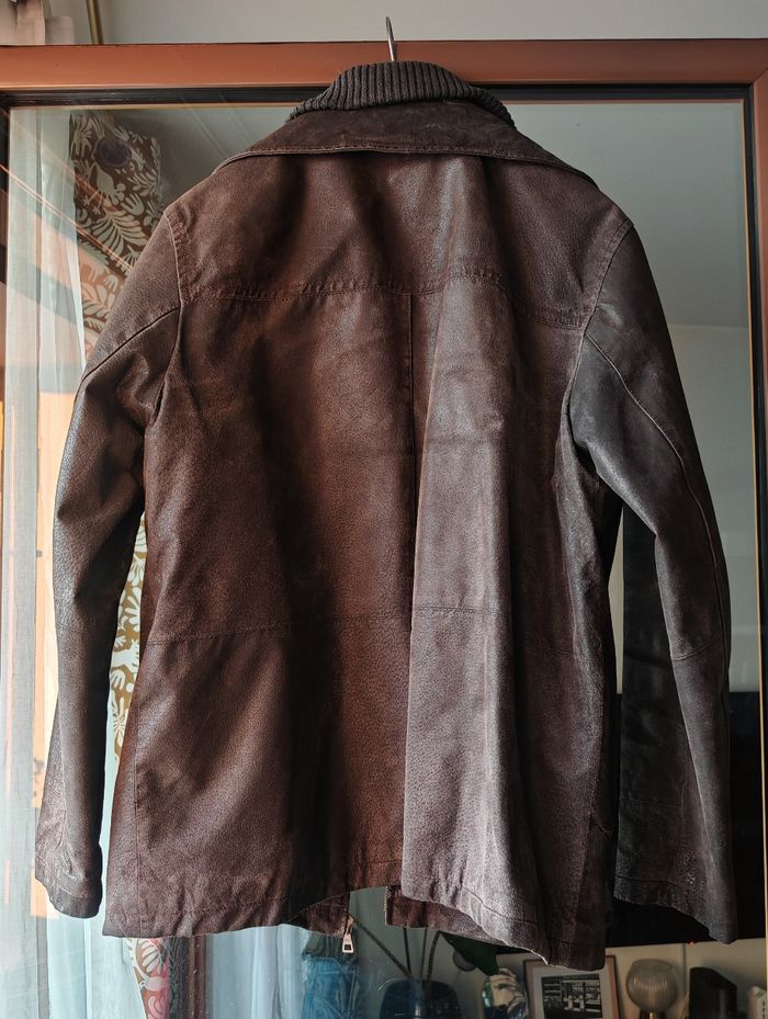 Manteau cuir marron American Aviator - Taille 50 - photo numéro 2