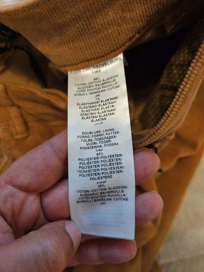 Pantalon droit velours côtelé marron Caroll Taille 38 - photo numéro 5
