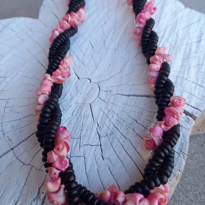 Collier vintage coquillages perles - photo numéro 3