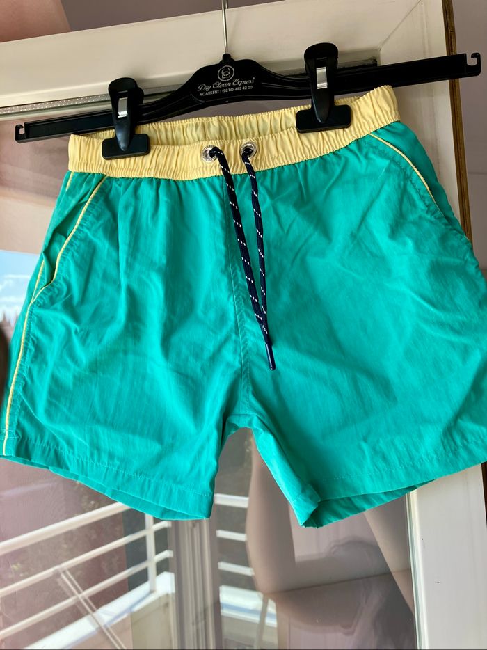 Short de bain bleu vert pour enfant 8 ans - photo numéro 2