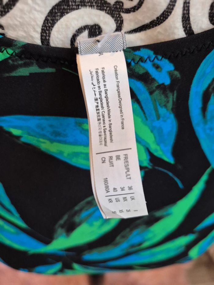 💕joli maillot de bain 1 pièce imprimé Green river étam femme T36💕 - photo numéro 10