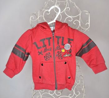 Gilet epais à capuche rouge 6 mois