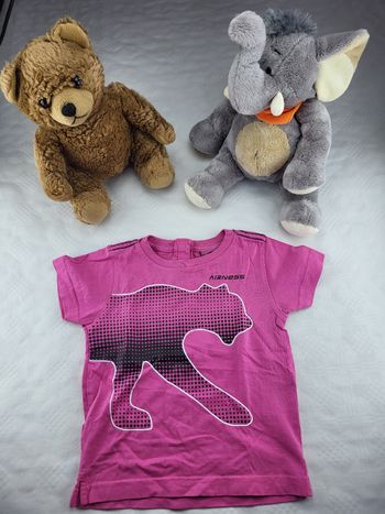 Tee-shirt Airness rose fushia-12 mois
