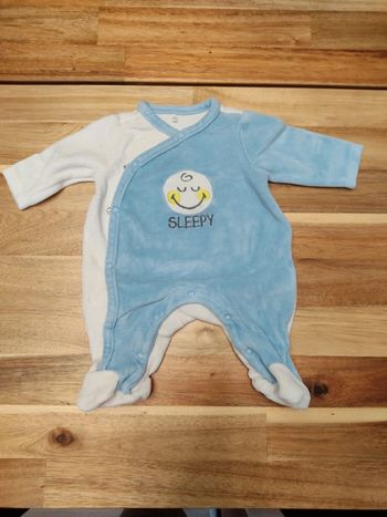 Pyjama velours naissance