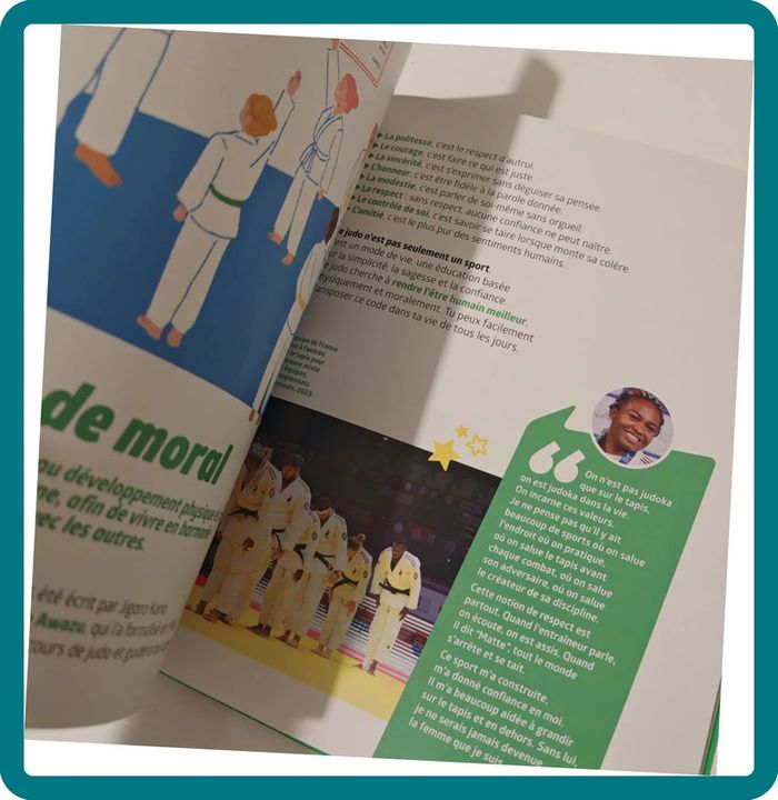 Livre “Je fais du Judo avec Romane Dicko”  Guide illustré pour enfants, sport, arts martiaux - photo numéro 4