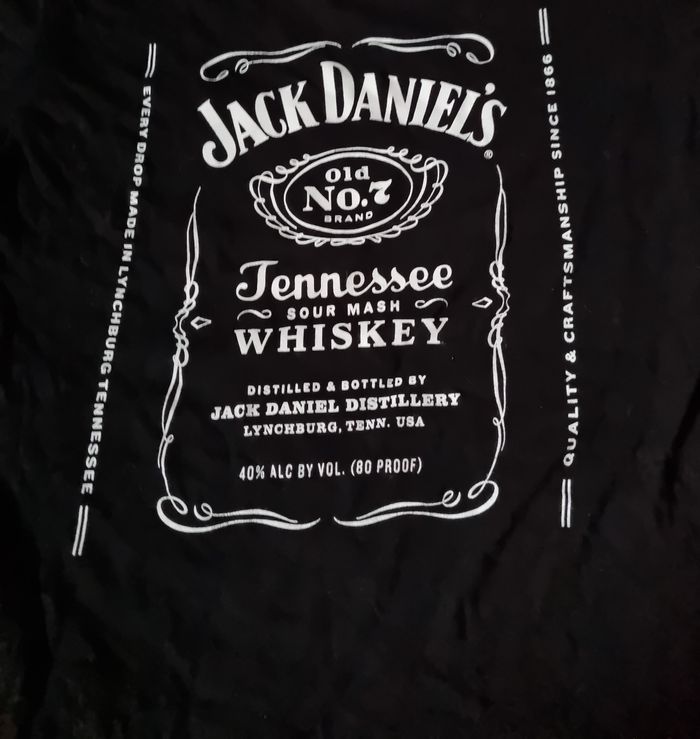 T-shirt avec écriture Jack Daniel's taille S mixte - photo numéro 2