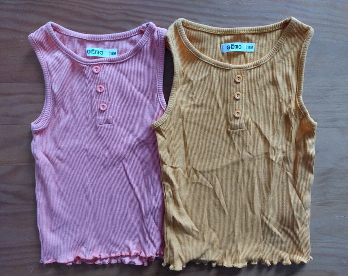 Lot débardeurs fille 18 mois Gémo