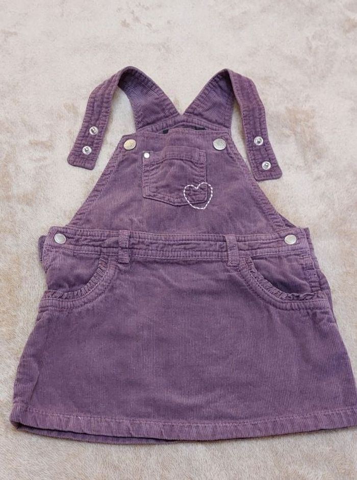 Jupe salopette velours bébé fille 12 mois