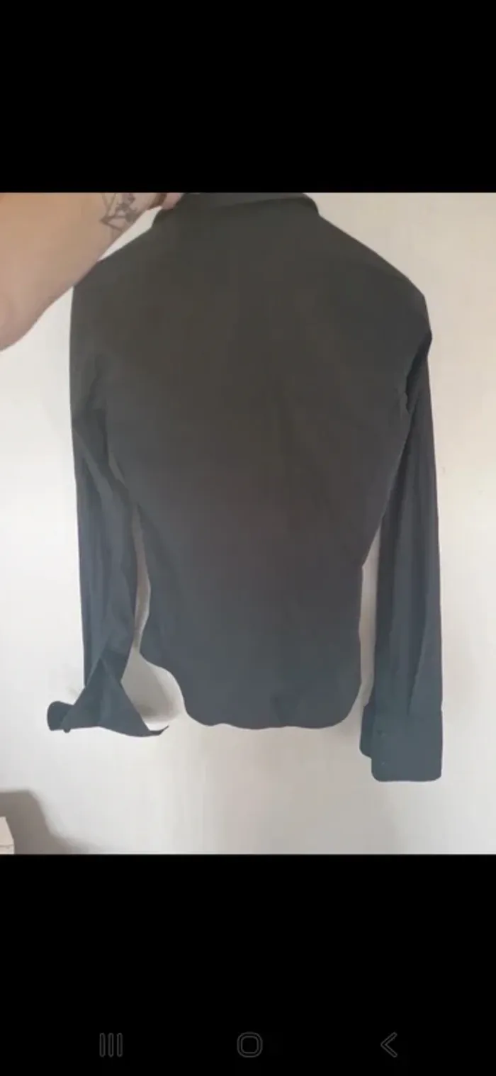 Chemise homme zara superslim fit noir taille s /38 tres bon etat - photo numéro 6