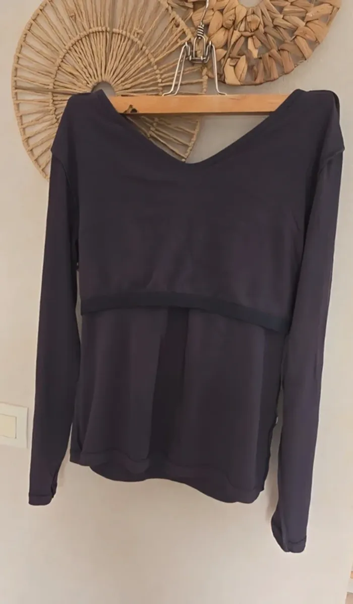 T shirt manche longue brassière rembourrée intégrée - photo numéro 5