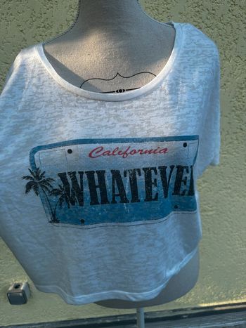 T-shirt court blanc USA California – MIM – Taille L 🇺🇸