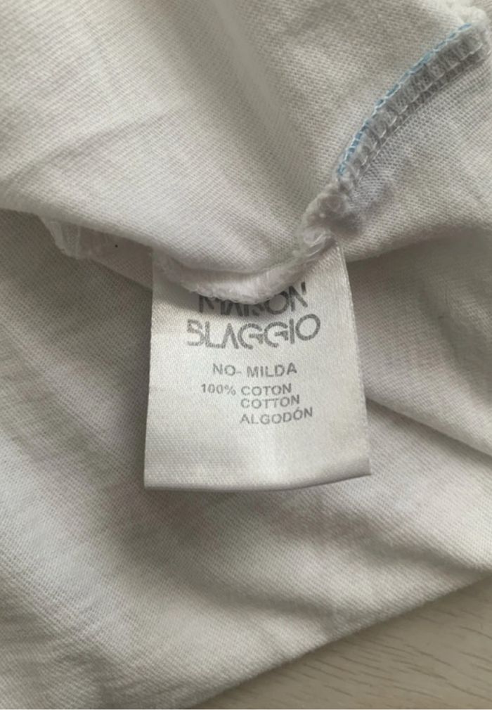 T-shirt Blanc imprimé taille S - photo numéro 5