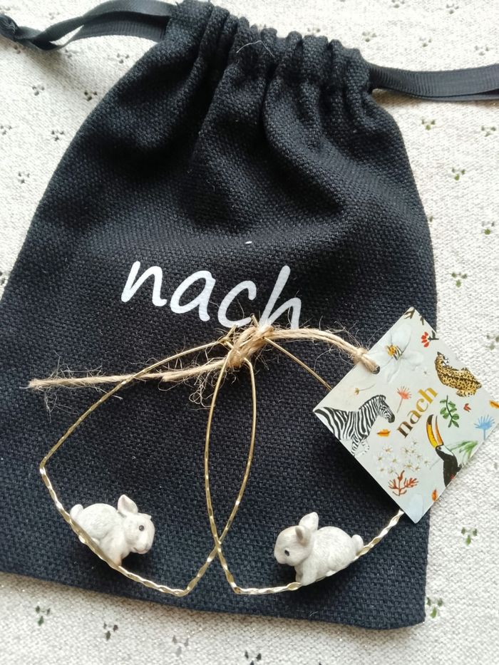 Boucles d'oreilles lapins - photo numéro 1