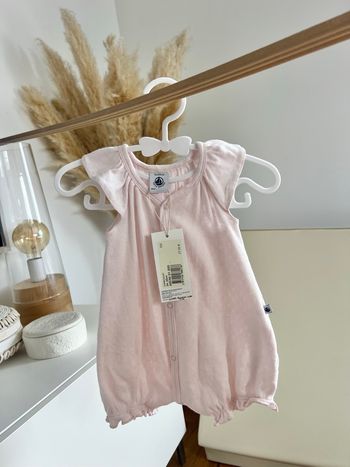 Combinaison courte coton 3mois/60cm - Petit Bateau