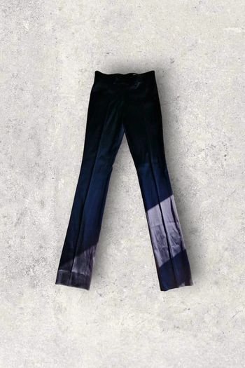 Pantalon tailleur droit satin noir Yves Saint Laurent droit taille 36