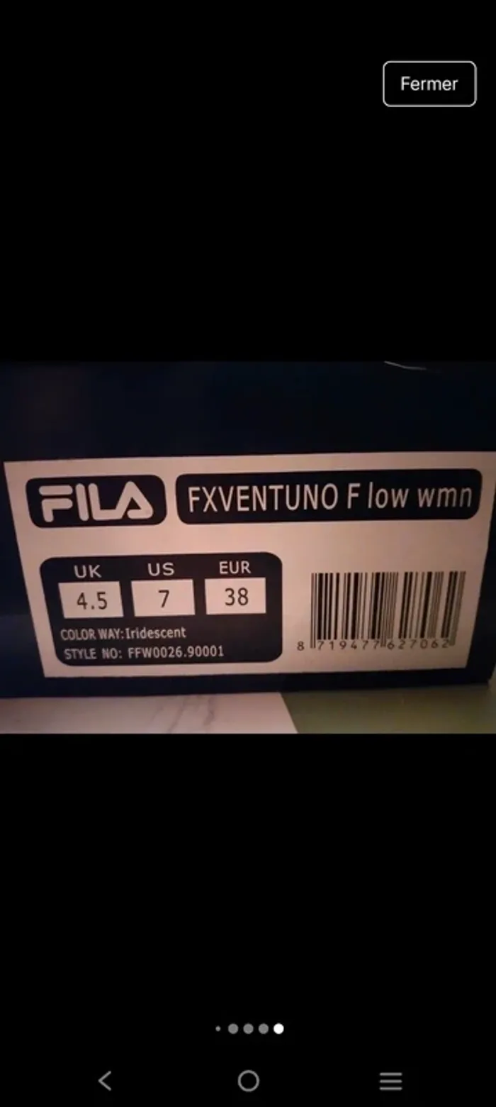Paide de baskets sneakers femme marque Fila pointure 38 - photo numéro 12