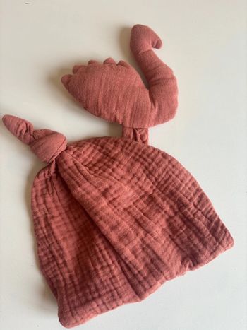 Doudou cygne terracota