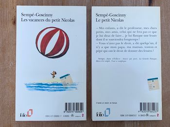 Lot de 2 livres Le Petit Nicolas