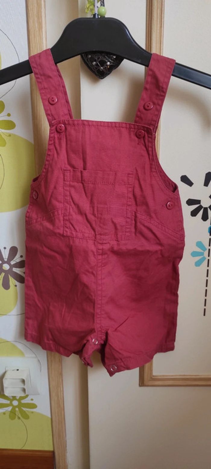 Salopette short toile - photo numéro 2