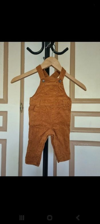 Salopette longue en velours côtelé