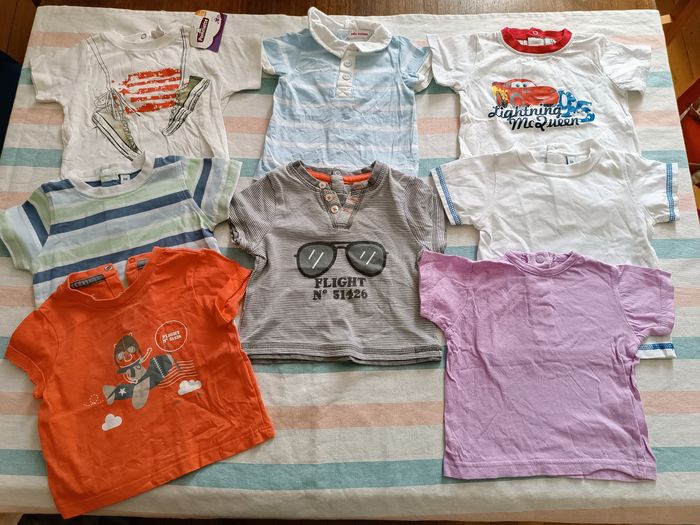 Lot 8 tee-shirts manches courtes 6 mois