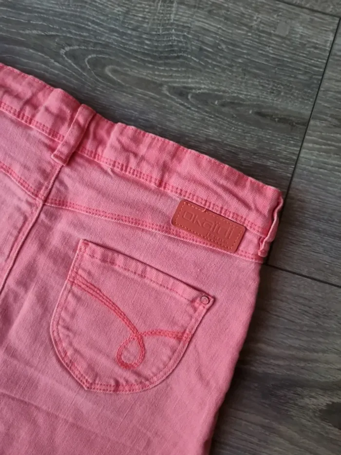 Jupe en jeans rose 10 ans - photo numéro 3