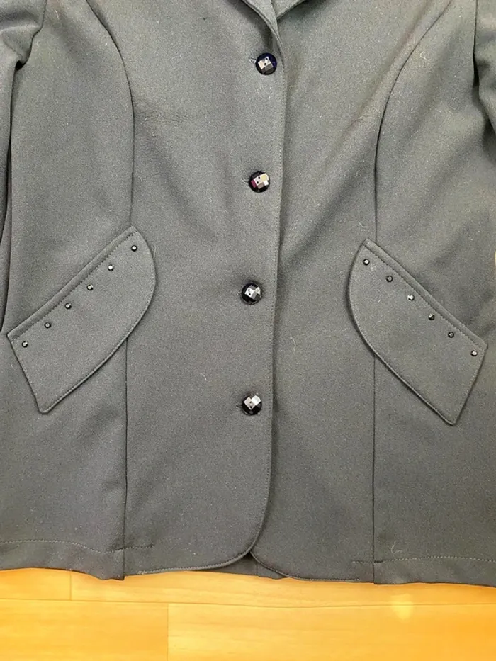 Veste de concours Equithème – Noire avec strass – Taille S - photo numéro 3