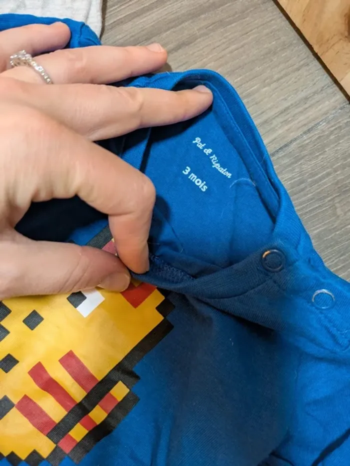 Lot de 5 T-shirts manches longues garçon 3 mois kitchoun gemo mes petits cailloux - photo numéro 5