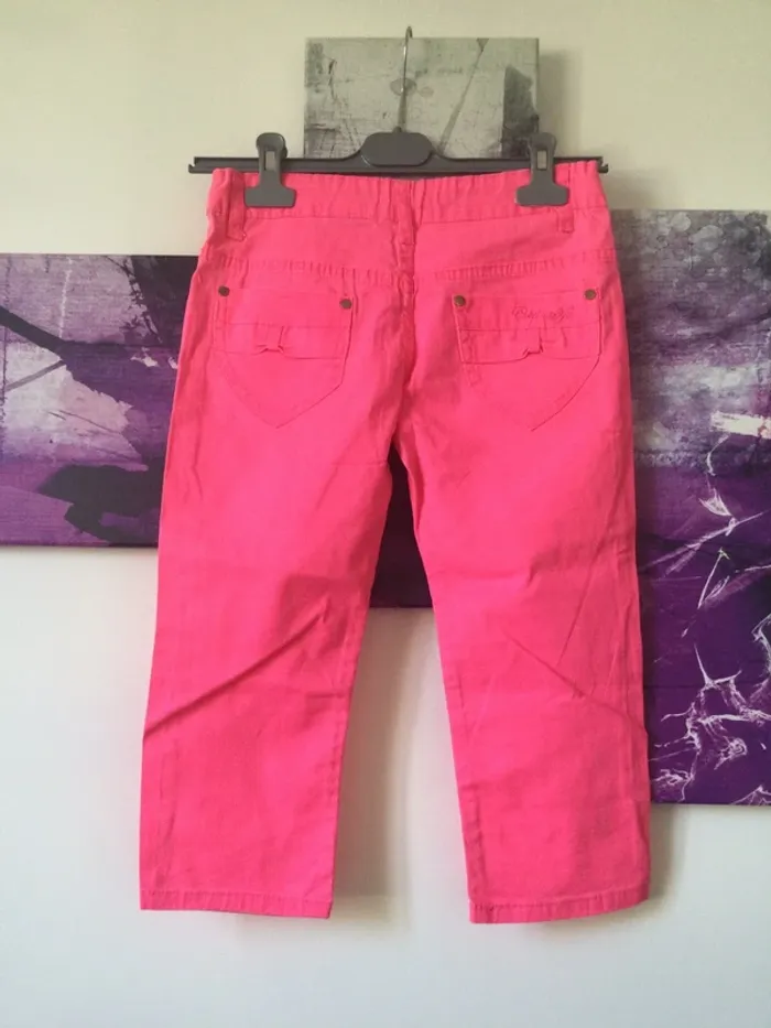 Pantacourt rose fluo quasi neuf 12 ans - photo numéro 2