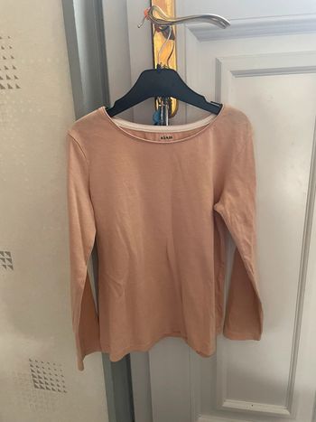 T-shirt manches longues rose, fille