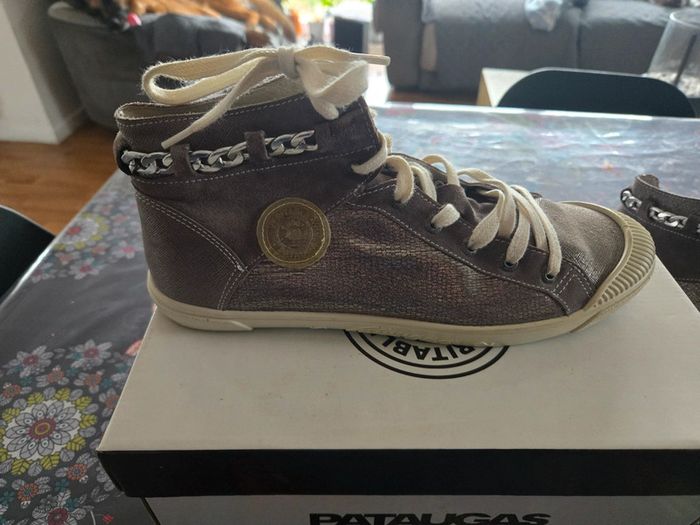Chaussure /bottine pataugas gris argenté taille 41 - photo numéro 3