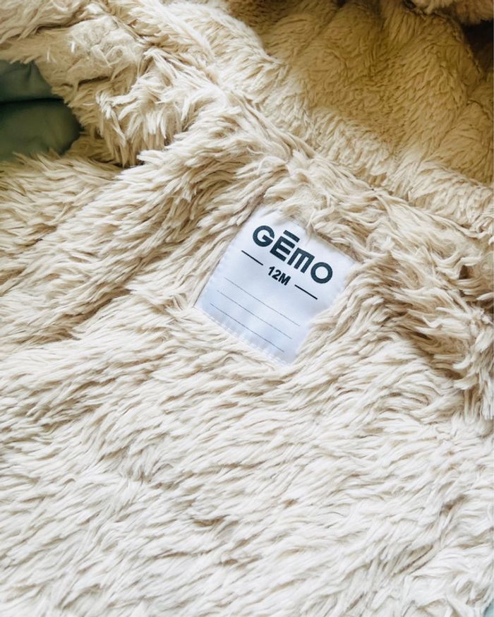 Manteau vert clair à motif fleuri à capuche 12 mois - Gémo - photo numéro 7
